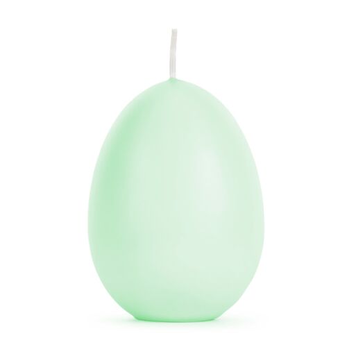 Világoszöld tojás alakú gyertya, 10 cm magas - Dekoráció