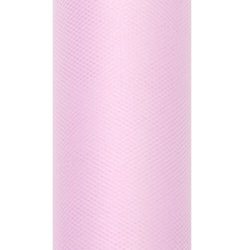Világos rózsaszín tüll anyag tekercs, 30cm x 9m kézműves és dekorációs célokra - Textil méteráru