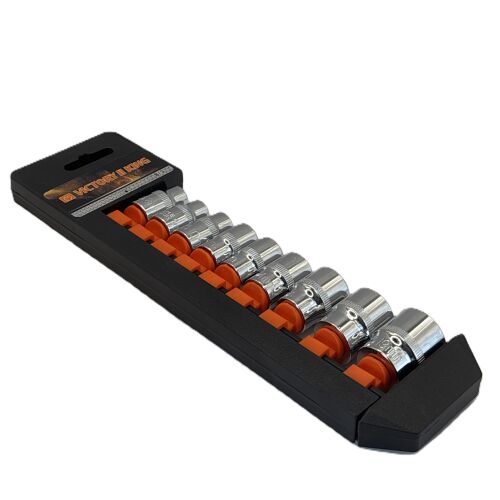 Victory & King 9 darabos 3/8 hüvelykes dugókulcs készlet tárolóban