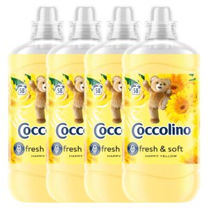 Coccolino Fresh &amp; Soft Happy Yellow Rinse Concentrate 232 измивания 4x1450ml 130652590