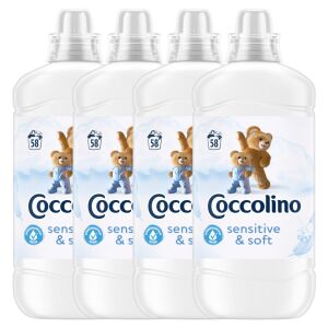Coccolino Sensitive & Soft koncentrat za omekšavanje rublja, 232 pranja, pakiranje 4x1450ml - Coccolino Tekući omekšivač rublja