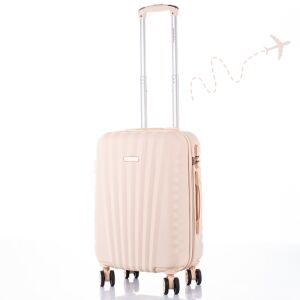 Béžový kabínový kufor Leonardo Da Vinci pripravený na cestu - Doplnky oblečenia