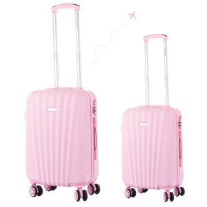 Set valize de cabină roz Leonardo Da Vinci dimensiuni XS și S. - Accesorii pentru îmbrăcăminte
