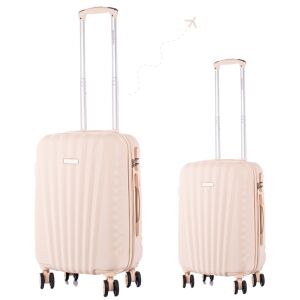 Beiges Leonardo Da Vinci Kabinenkoffer Set XS und S Größe - Koffer