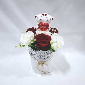 Rózsa  csokor táska, doboz, box , kosár, kaspó