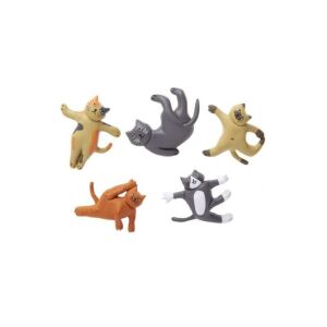 Kikkerland S/5 jógacicák hűtőmágnes 130663505 - Hűtőmágnes