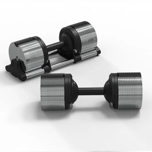 Комплект дъмбели, Zoco Body Fit®, общо тегло 64 кг, регулируеми, стомана, хром 130663882