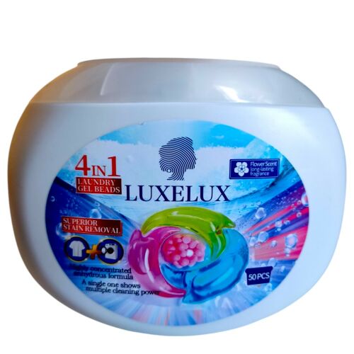 Luxelux 4in1 mosókapszulák tartályban, 50 darabos, folteltávolító