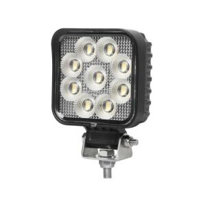 Kwadratowa lampa robocza LED 36W do pojazdów terenowych, widok z przodu pokazujący układ LED. - Reflektor i lampa robocza