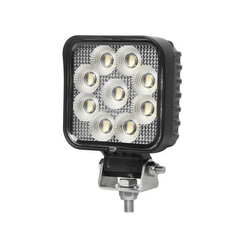 Kwadratowa lampa robocza LED 36W do pojazdów terenowych, widok z przodu pokazujący układ LED.