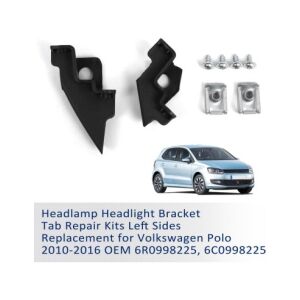 VW Polo Fényszóró Javítókészlet - Jobb Oldal Szerelési Kellékekkel - Fényszóró