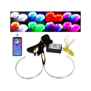 Set bandă LED Devil Eyes RGB cu controler și cablaj - Lumini auto