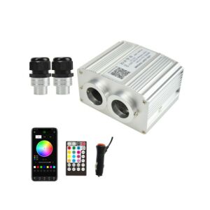 Motor de lumină LED Twinkle RGBW 16W cu ieșire dublă, aplicație și telecomandă pentru tavan cu cer înstelat - Lumini auto