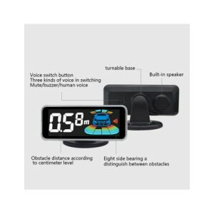 Senzor de parcare cu afișaj LED care indică distanța până la obstacol - Radare de mers înapoi