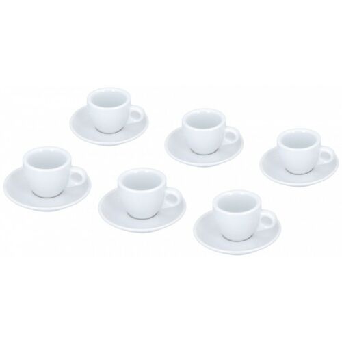 PORTOFINO 6 darabos eszpresszó csésze és alj szett, fehér porcelán, 55ml - Kávés és teás készlet