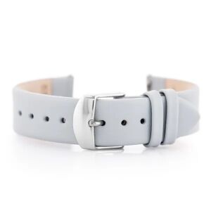 Jasnoniebieski pasek do zegarka BISSET z prawdziwej skóry o szerokości 18 mm z klamrą ze stali nierdzewnej 130671390 - Akcesoria do zegarków