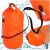 Orangefarbene Schwimmboje mit 20 l Trockenfach und Pfeife 130671528