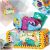 Montessori sensory tissue box toy with colorful scarves and patterns