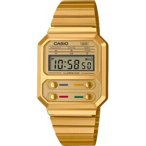 Casio A100WEG-9AEF retro női digitális karóra, arany rozsdamentes acél, WR30 130672365 - Casio