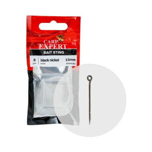 Carp Expert Bait Sting 15mm fekete nikkel horgász horgok, 8 darabos csomag - Carp Expert