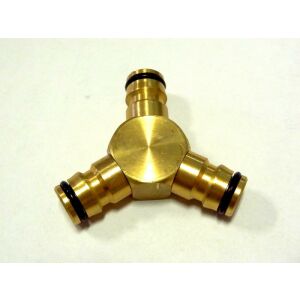Hármas sárgaréz toldó csatlakozó 130680960 - Tömlőösszekötő