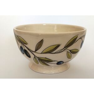 Violin olajbogyós műzlistál,0,6l , kerámia, kézzel festett