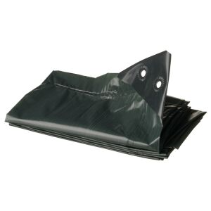 Összecsukott zöld vízálló ponyva tűzifához, 5 x 6 méter, UV védelemmel, szegecsek - Nature