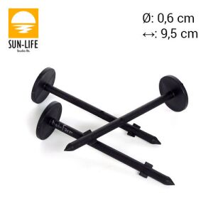 Sun-Life Studio 8t 9,5 cm műanyag rögzítő tüske geotextilhez, gyomszabályozó szövethez, tájépítészeti szövethez és egyéb kerti szövetekhez - Rögzítő