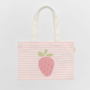 Sunnylife gyerek vászon strandtáska - Strawberry Sunshine Pink Stripe 130685000