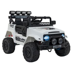 Elektromos gyerekautó OFF-ROAD CLIMBER WHITE 12v 4 motoros 2.4G távirányítóval,gumi kerekekkel,bőrüléssel 141559640 - Ramiz