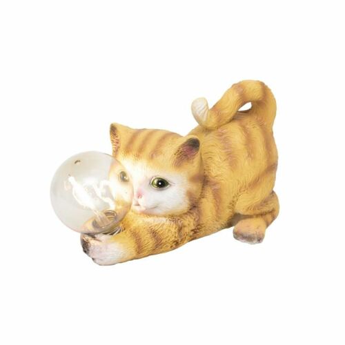 Home MX649M napelemes kerti lámpa, macska villanykörtével, műgyanta