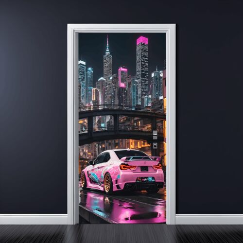 Színes nyomtatott fólia ajtó dekorációhoz, mérete 200 x 90cm, modell: AVX-DR05