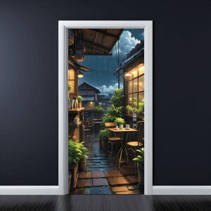 Színes nyomtatott fólia ajtó dekorációhoz, méret 200 x 90cm, modell: AVX-DR23