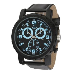 Cardy Herren Quarzuhr schwarz mit schwarzem Metallgehäuse und Armband - Uhren für Herren