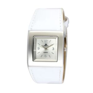 Dámske strieborné hodinky Merion s bielym koženým remienkom - Móda&obliekanie