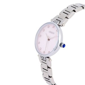 Merion Damenuhr Silber mit rosa Perlmuttzifferblatt - Damen-Accessoires