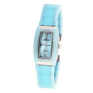 Merion Damen-Armbanduhr blau mit Metallgehäuse und blauem Zifferblatt - MERION