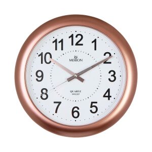 Merion Bronze Wanduhr, Quarzwerk, schleichender Sekundenzeiger - Innenarchitektur