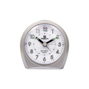Merion silberner Quarzwecker, schleichende Sekunde - Wecker