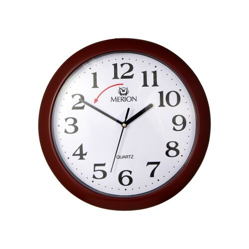 Ceas de perete Merion Reverse Burgundy, mecanism quartz