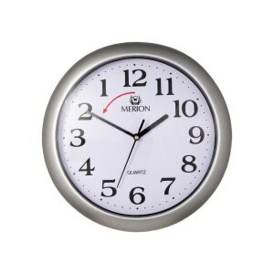 Ceas de perete cu cuarț Merion Reverse, ramă argintie - Ceasuri perete