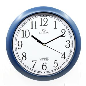 Merion blaue Quarz Sweep Wanduhr - Innenarchitektur
