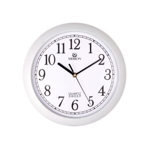 Merion biały zegar ścienny kwarcowy z mechanizmem sweep - MERION