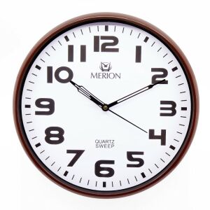 Merion burgunderfarbene Quarz Wanduhr mit schleichender Bewegung - Innenarchitektur