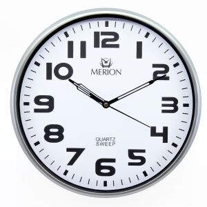 Merion Quarz Wanduhr mit silbernem Rahmen - Innenarchitektur