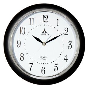 Astron schwarze Quarz Sweep Wanduhr - Innenarchitektur