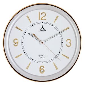 Astron Bicolor Quartz nástenné hodiny s plynulou sekundou - Astron