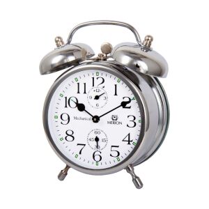 Merion fém ébresztőóra, mechanikus, ezüst színű, 3.5^ 130733775 - MERION