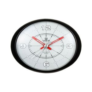 Merion schwarze Quarz Sweep Wanduhr - Batterien