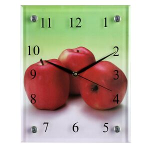 Стенен часовник Merion с дизайн на ябълки, кварцов механизъм, арабски цифри - MERION